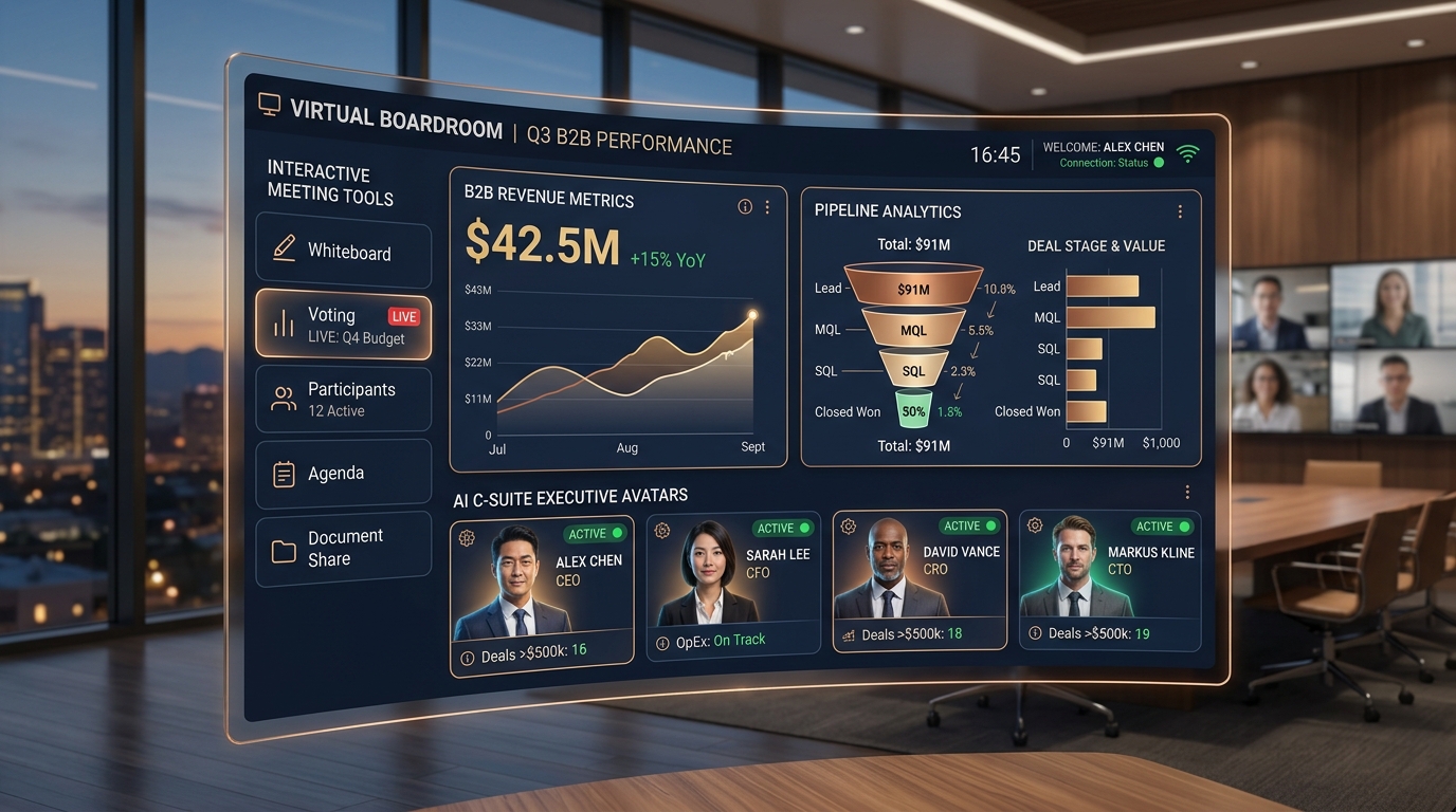 Best AI Virtual Boardroom Tools for B2B Leaders (2026 Guide) | MyExecs.ai